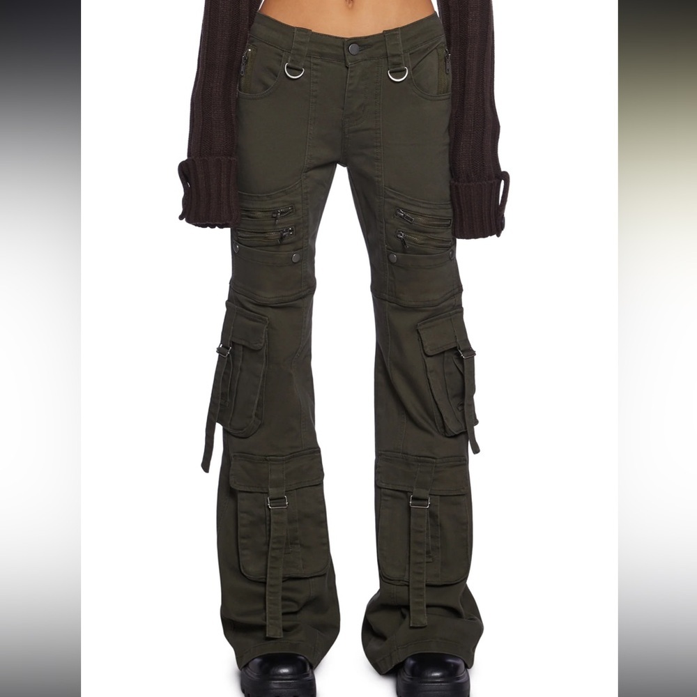 Olive Cargo Jeans